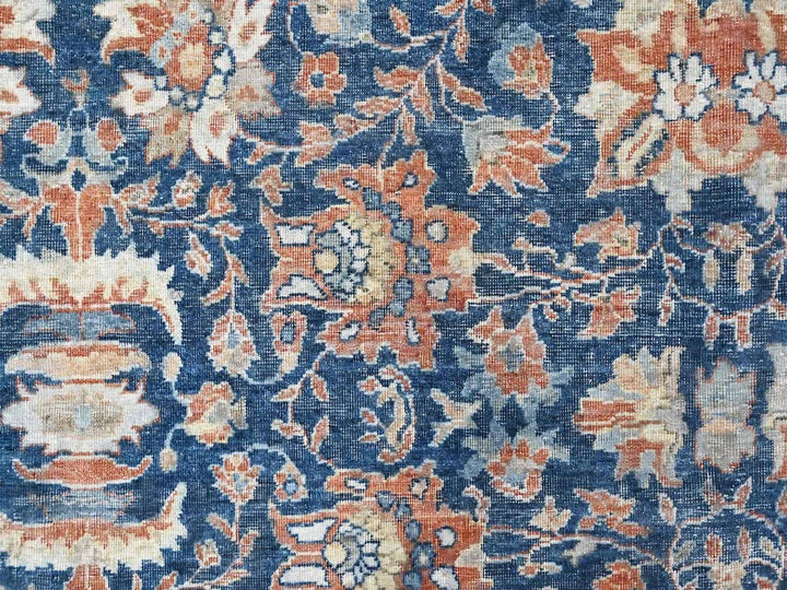 8'11" x 11'10" New Hand Knotted Blue Wool Rectangle Oriental Rug - MOA10210556