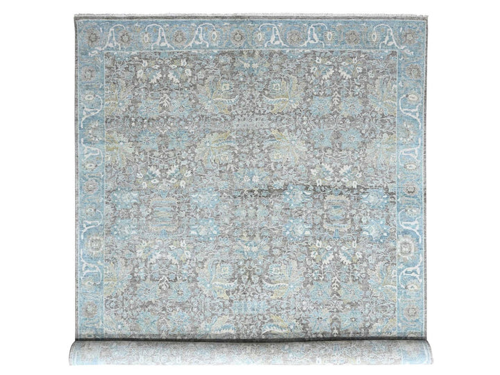 9'11" x 14'2" New Hand Knotted Brown Wool Rectangle Oriental Rug - MOA10210558