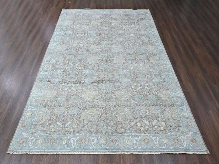 9'11" x 14'2" New Hand Knotted Brown Wool Rectangle Oriental Rug - MOA10210558