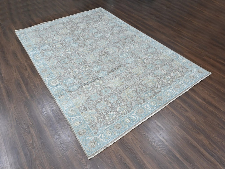 9'11" x 14'2" New Hand Knotted Brown Wool Rectangle Oriental Rug - MOA10210558