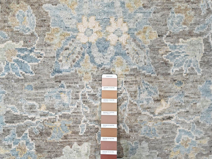 9'11" x 14'2" New Hand Knotted Brown Wool Rectangle Oriental Rug - MOA10210558