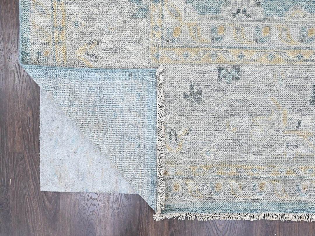 11'11" x 15'1" New Hand Knotted Blue Wool Rectangle Oriental Rug - MOA10210560