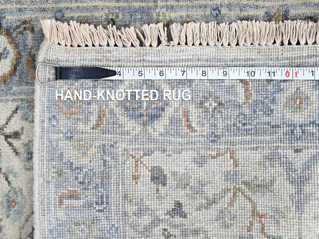 2'1" x 2'10" New Hand Knotted Grey Wool Rectangle Oriental Rug - MOA10210563