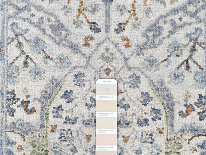 2'1" x 3'0" New Hand Knotted Grey Wool Rectangle Oriental Rug - MOA10210564