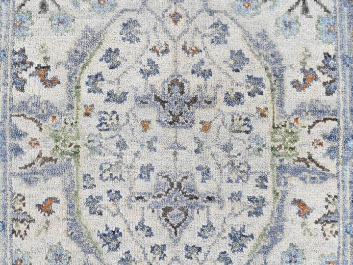2'1" x 3'0" New Hand Knotted Grey Wool Rectangle Oriental Rug - MOA10210564