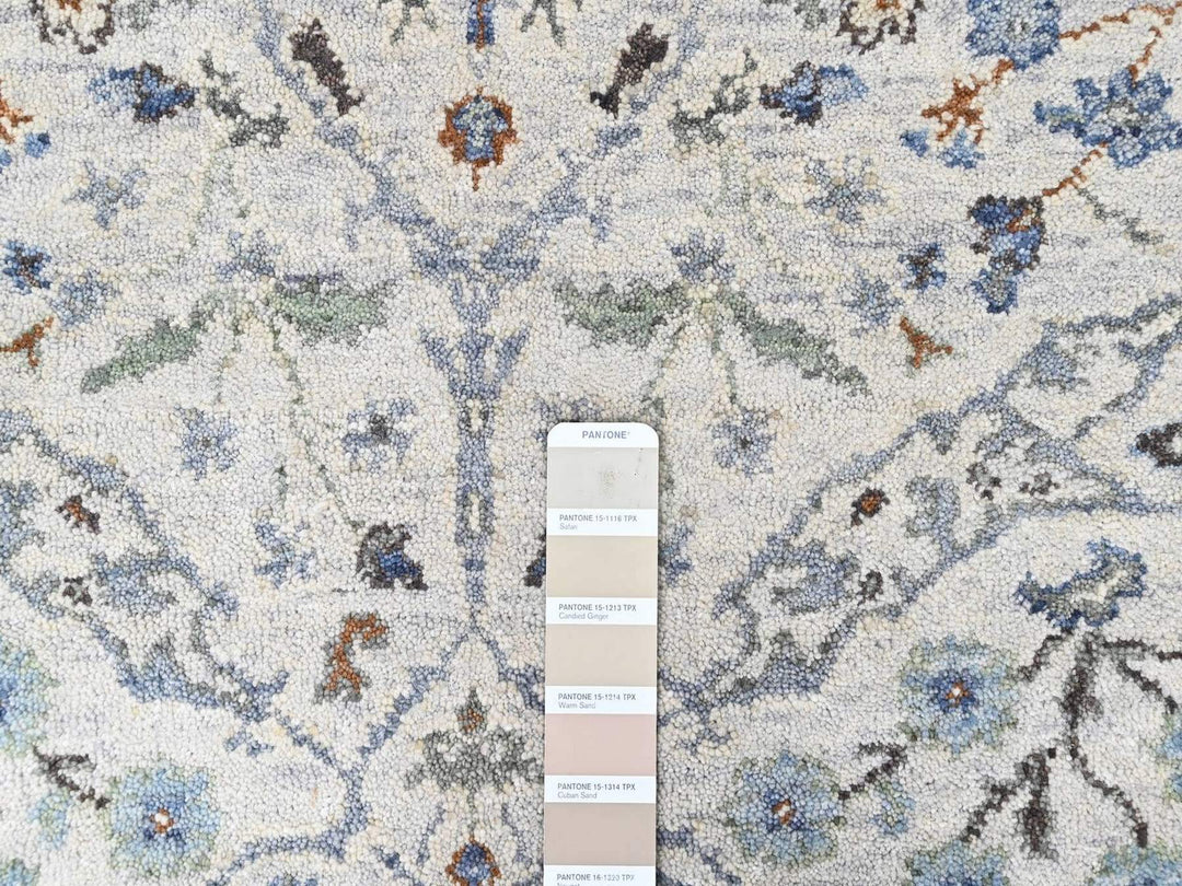 4'0" x 9'10" New Hand Knotted Grey Wool Runner Oriental Rug - MOA10210565