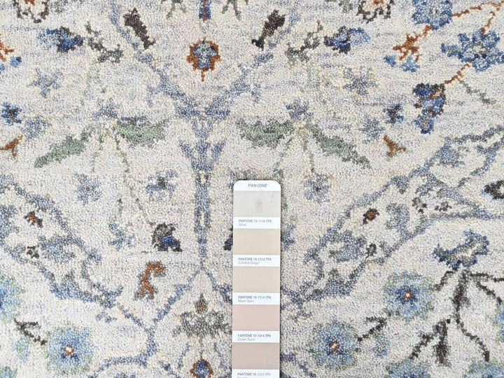 4'0" x 9'10" New Hand Knotted Grey Wool Runner Oriental Rug - MOA10210565