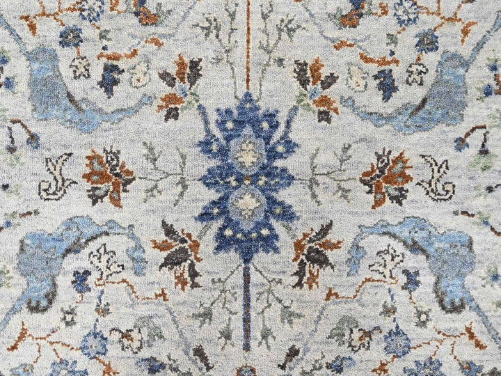 4'0" x 9'10" New Hand Knotted Grey Wool Runner Oriental Rug - MOA10210565