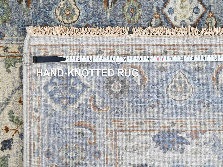 4'0" x 9'10" New Hand Knotted Grey Wool Runner Oriental Rug - MOA10210565