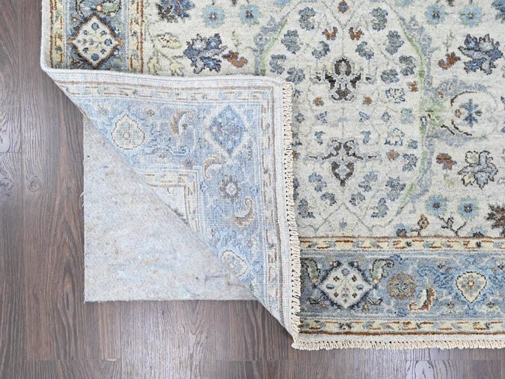 4'0" x 12'0" New Hand Knotted Grey Wool Runner Oriental Rug - MOA10210566