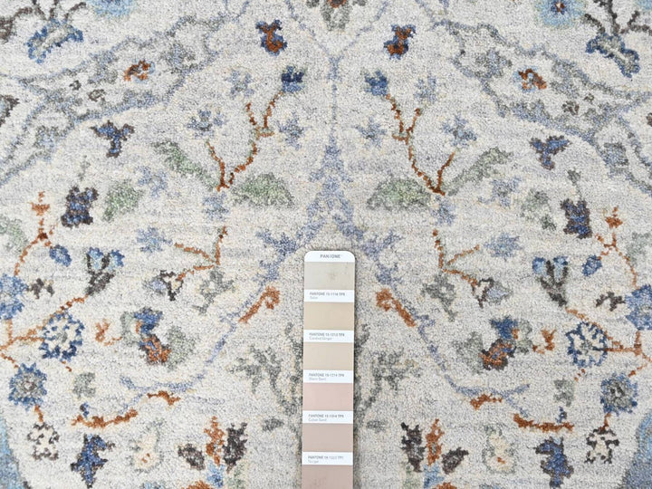 4'0" x 12'0" New Hand Knotted Grey Wool Runner Oriental Rug - MOA10210566