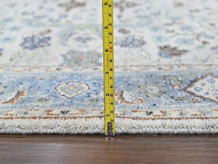 4'0" x 12'0" New Hand Knotted Grey Wool Runner Oriental Rug - MOA10210566
