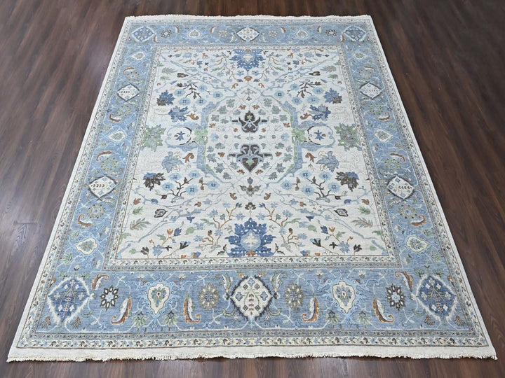 11'10" x 12'0" New Hand Knotted Grey Wool Square Oriental Rug - MOA10210570