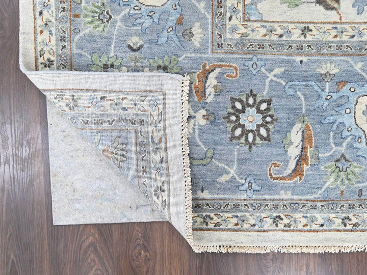 11'10" x 12'0" New Hand Knotted Grey Wool Square Oriental Rug - MOA10210570