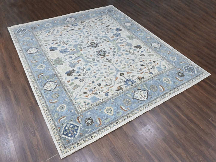 14'0" x 16'0" New Hand Knotted Grey Wool Rectangle Oriental Rug - MOA10210572