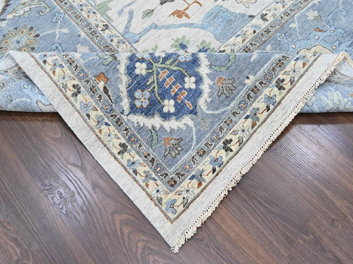 14'0" x 16'0" New Hand Knotted Grey Wool Rectangle Oriental Rug - MOA10210572