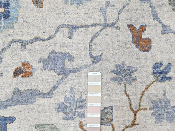 14'0" x 16'0" New Hand Knotted Grey Wool Rectangle Oriental Rug - MOA10210572