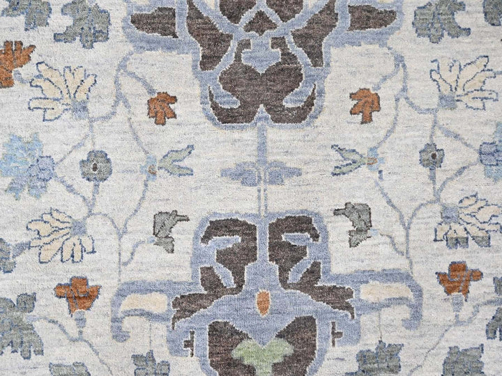 14'0" x 16'0" New Hand Knotted Grey Wool Rectangle Oriental Rug - MOA10210572
