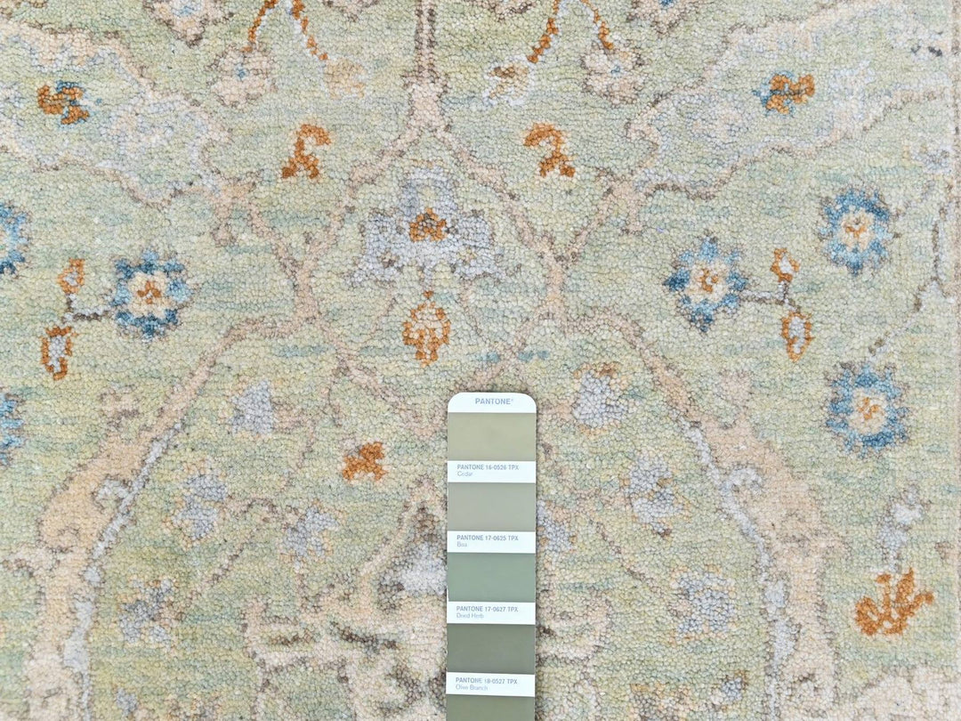 2'5" x 8'0" New Hand Knotted Green Wool Runner Oriental Rug - MOA10210574