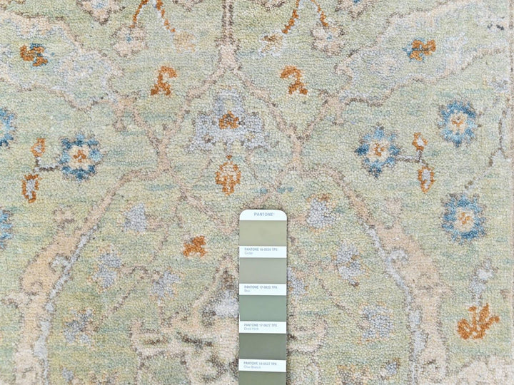 2'5" x 8'0" New Hand Knotted Green Wool Runner Oriental Rug - MOA10210574