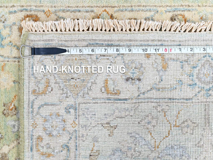 2'5" x 8'0" New Hand Knotted Green Wool Runner Oriental Rug - MOA10210574