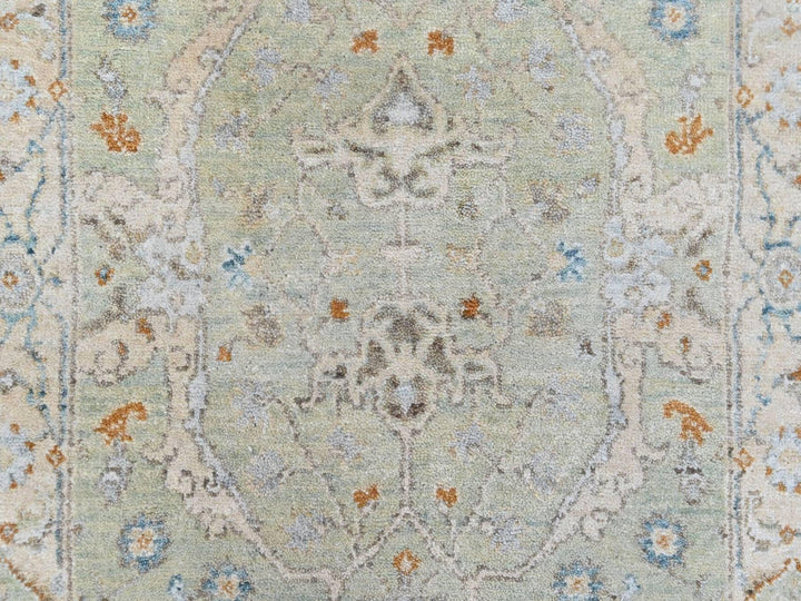 2'6" x 8'0" New Hand Knotted Green Wool Runner Oriental Rug - MOA10210575