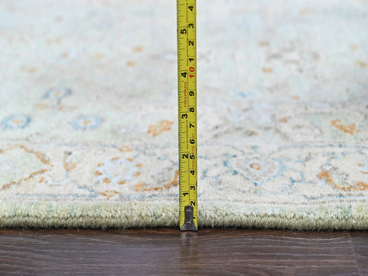 2'6" x 8'0" New Hand Knotted Green Wool Runner Oriental Rug - MOA10210575