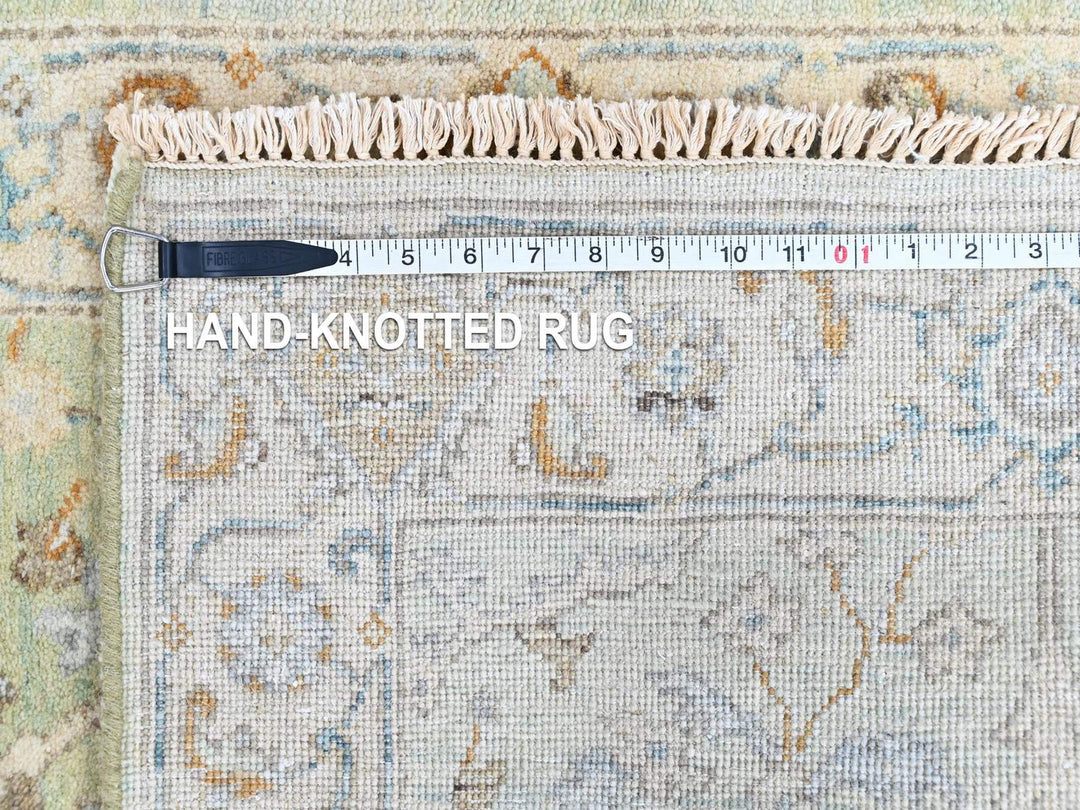 2'6" x 8'0" New Hand Knotted Green Wool Runner Oriental Rug - MOA10210575