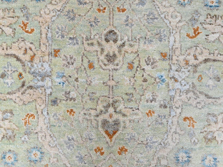 3'1" x 4'10" New Hand Knotted Green Wool Rectangle Oriental Rug - MOA10210579