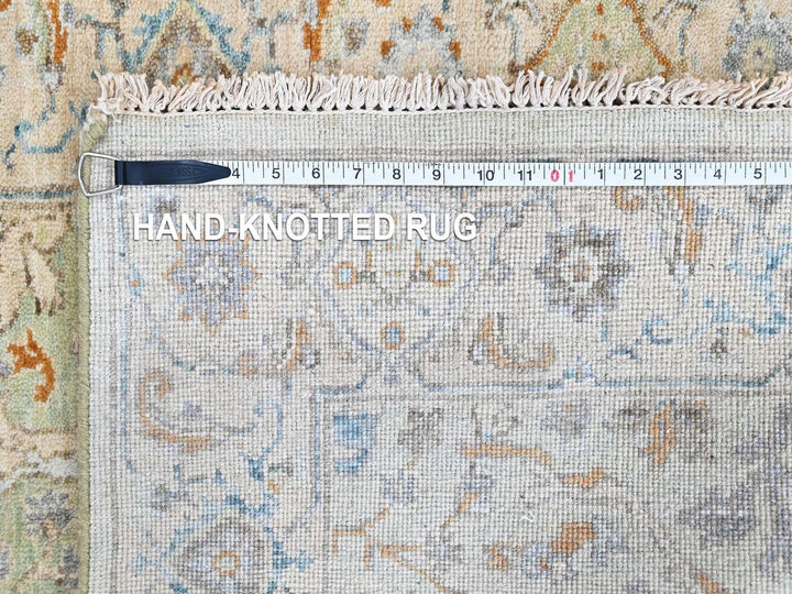 3'1" x 5'0" New Hand Knotted Green Wool Rectangle Oriental Rug - MOA10210580