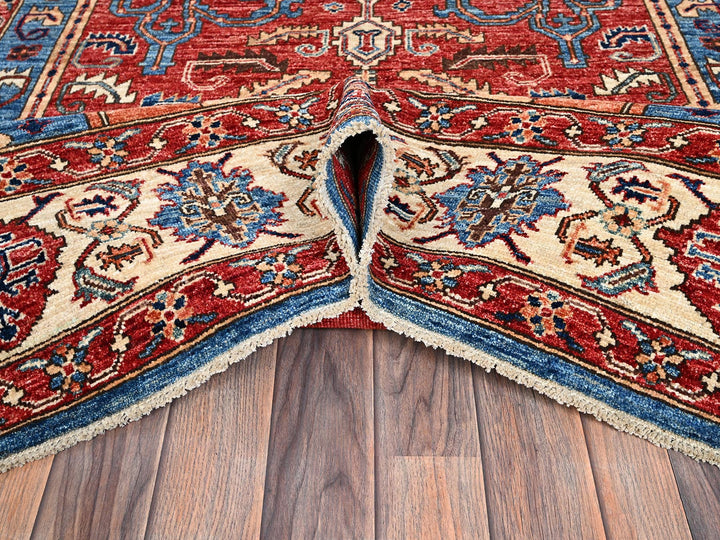 6'1" x 11'7" New Hand Knotted Blue Wool Runner Oriental Rug - MOA1021058