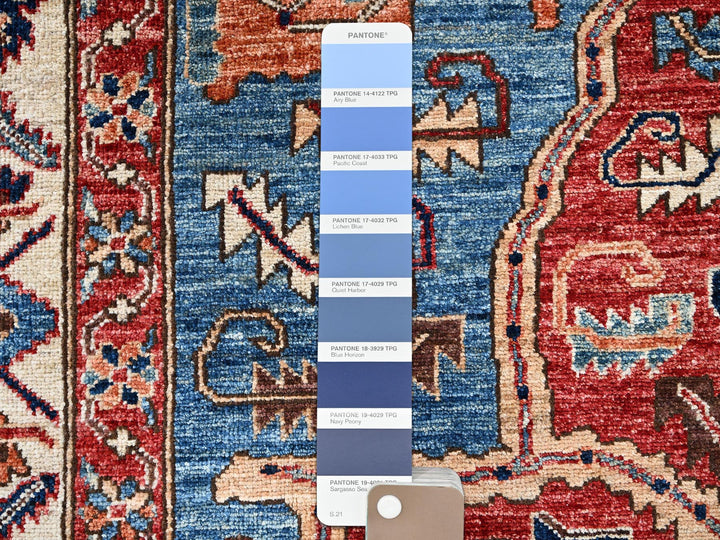 6'1" x 11'7" New Hand Knotted Blue Wool Runner Oriental Rug - MOA1021058