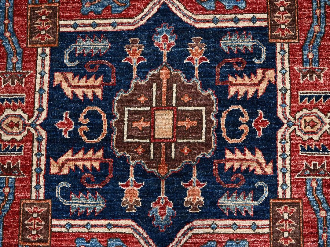 6'1" x 11'7" New Hand Knotted Blue Wool Runner Oriental Rug - MOA1021058