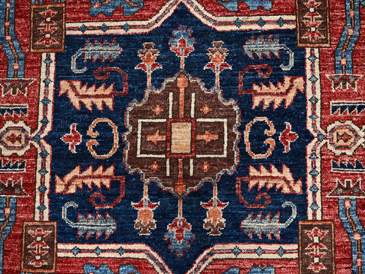 6'1" x 11'7" New Hand Knotted Blue Wool Runner Oriental Rug - MOA1021058