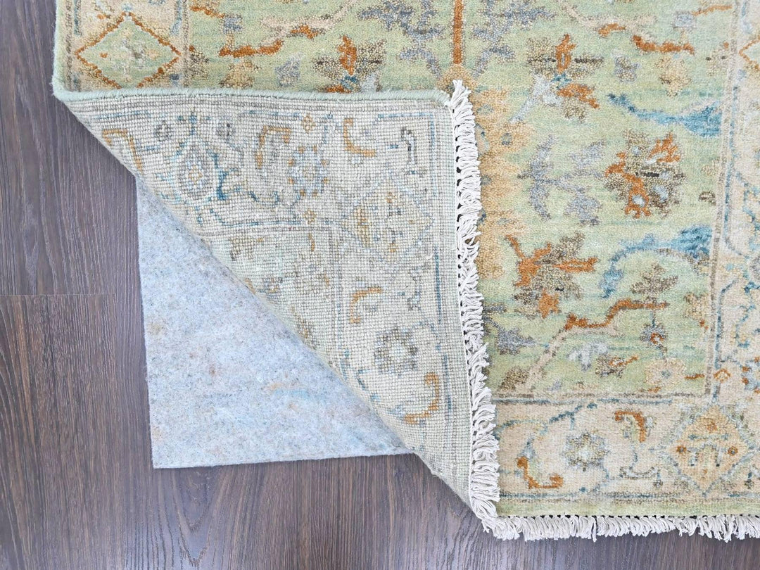 2'6" x 16'0" New Hand Knotted Green Wool Runner Oriental Rug - MOA10210595