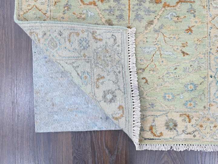 2'6" x 18'3" New Hand Knotted Green Wool Runner Oriental Rug - MOA10210596