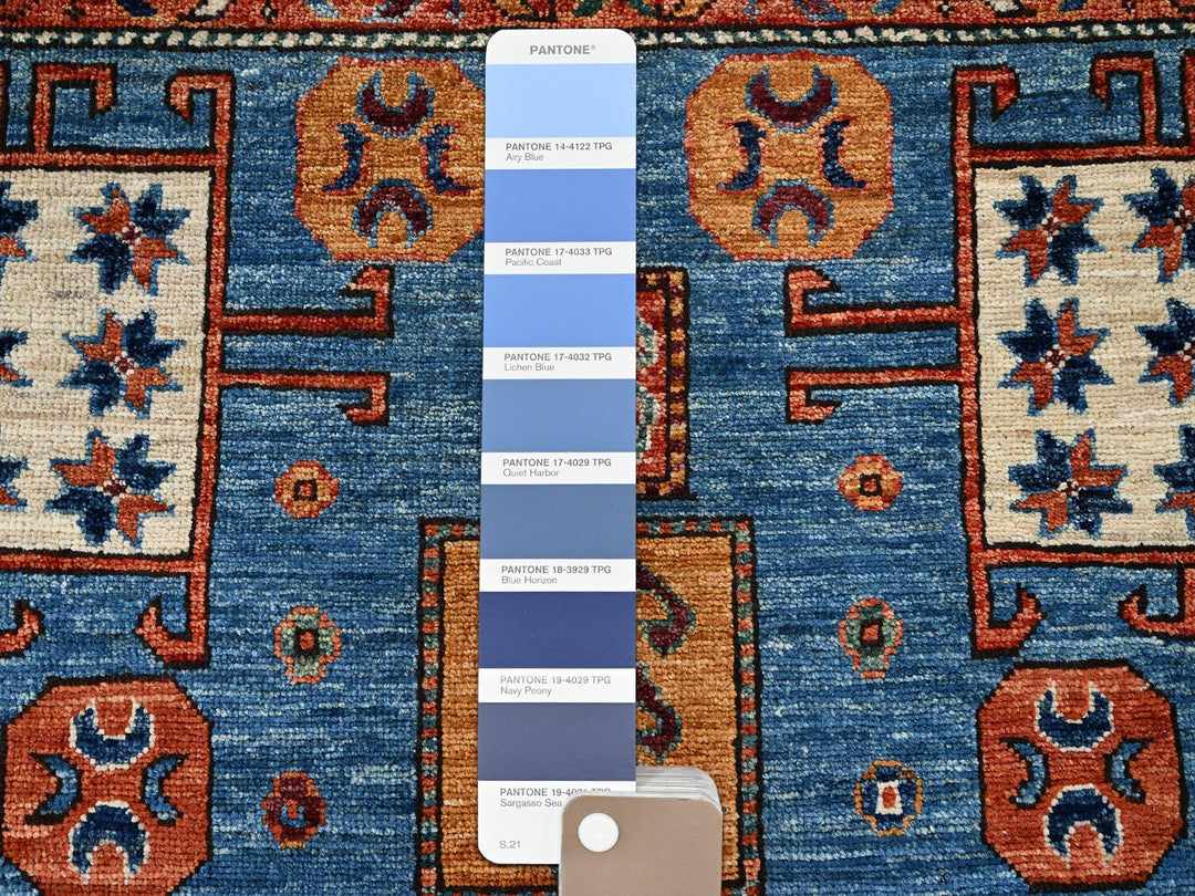 5'2" x 7'0" New Hand Knotted Blue Wool Rectangle Oriental Rug - MOA1021059