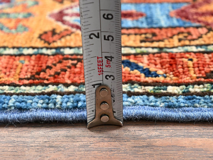 5'2" x 7'0" New Hand Knotted Blue Wool Rectangle Oriental Rug - MOA1021059