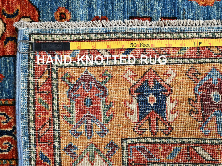 5'2" x 7'0" New Hand Knotted Blue Wool Rectangle Oriental Rug - MOA1021059