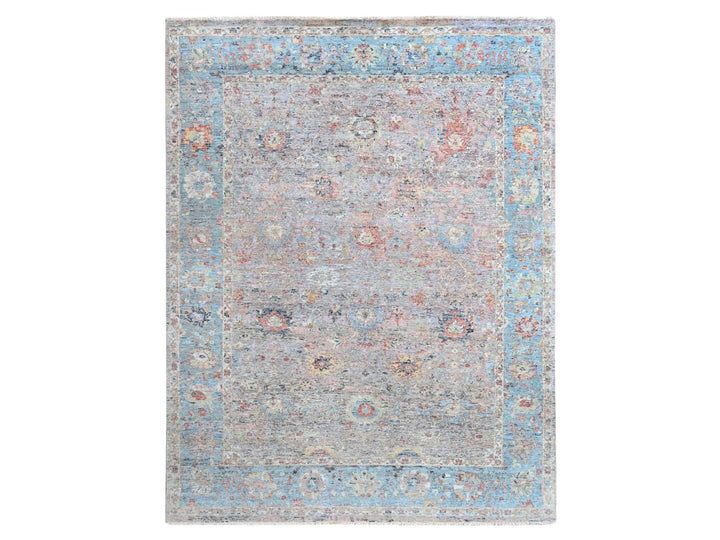 9'0" x 12'0" New Hand Knotted Pink Wool Rectangle Oriental Rug - MOA10210601
