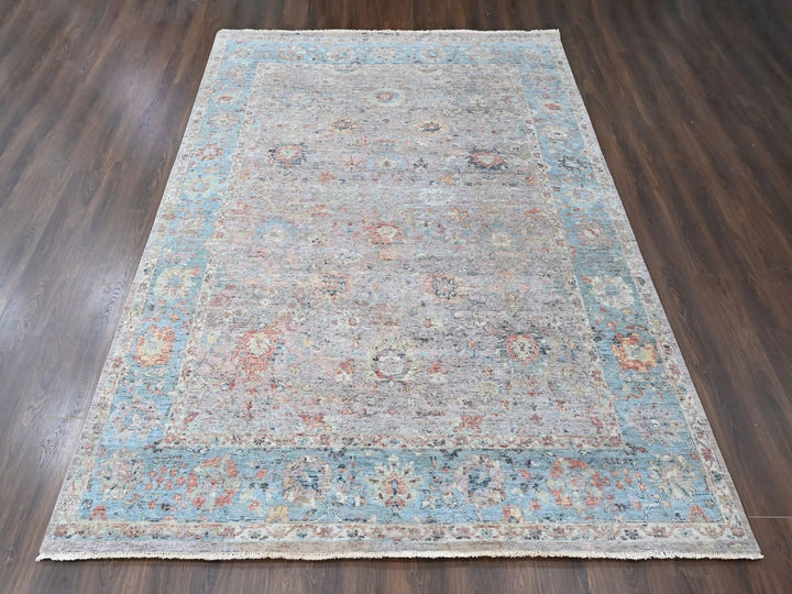 9'0" x 12'0" New Hand Knotted Pink Wool Rectangle Oriental Rug - MOA10210601
