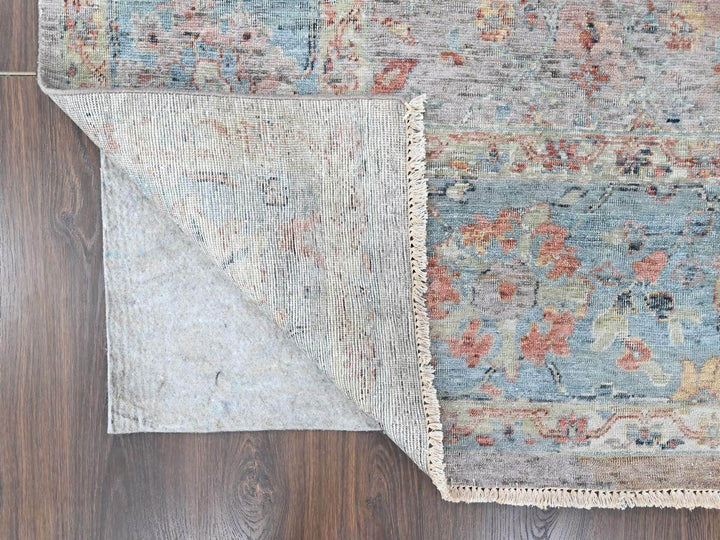 9'0" x 12'0" New Hand Knotted Pink Wool Rectangle Oriental Rug - MOA10210601