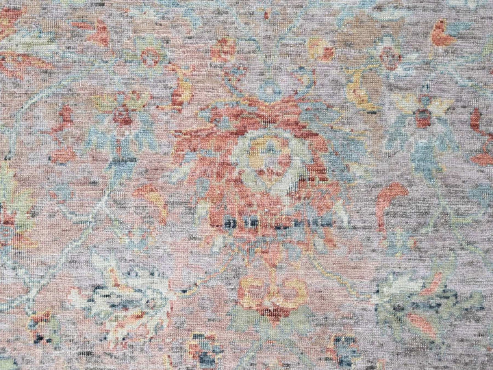 9'0" x 12'0" New Hand Knotted Pink Wool Rectangle Oriental Rug - MOA10210601