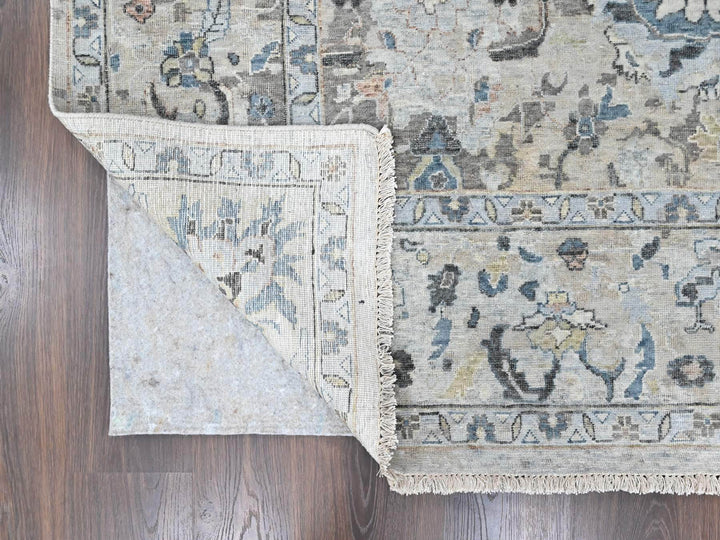 9'3" x 13'4" New Hand Knotted Blue Wool Rectangle Oriental Rug - MOA10210606