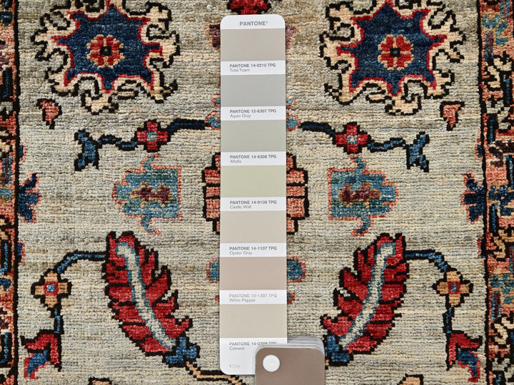 2'10" x 15'0" New Hand Knotted Grey Wool Runner Oriental Rug - MOA1021067