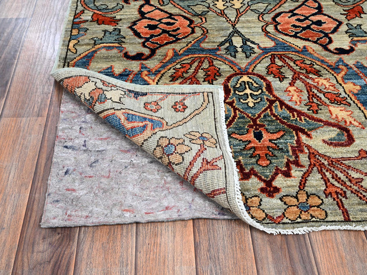 2'9" x 9'10" New Hand Knotted Grey Wool Runner Oriental Rug - MOA1021068
