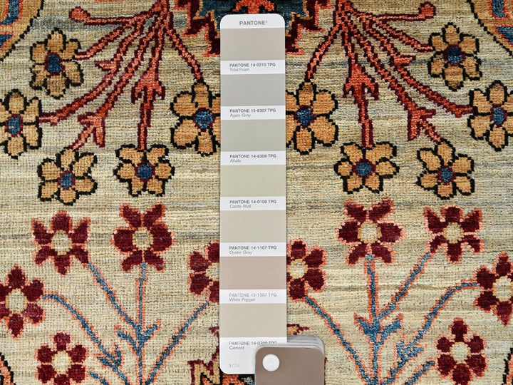 2'9" x 9'10" New Hand Knotted Grey Wool Runner Oriental Rug - MOA1021068
