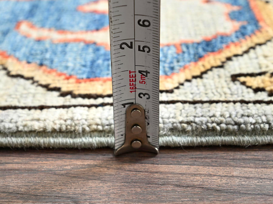 2'9" x 9'10" New Hand Knotted Grey Wool Runner Oriental Rug - MOA1021068