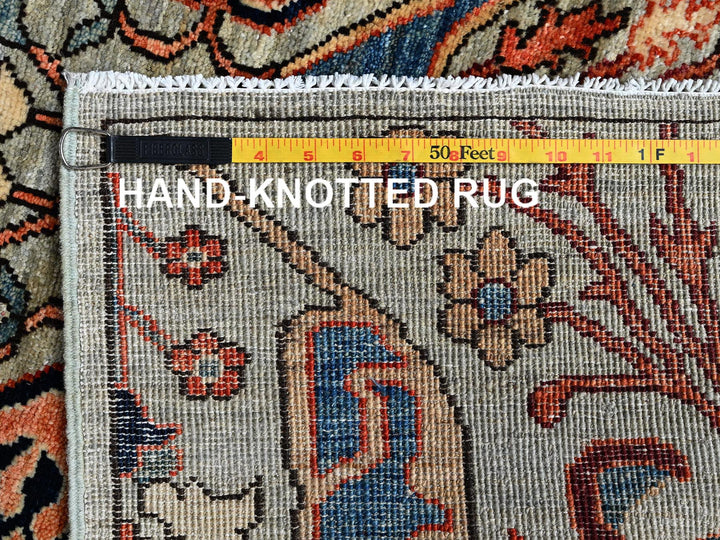 2'9" x 9'10" New Hand Knotted Grey Wool Runner Oriental Rug - MOA1021068