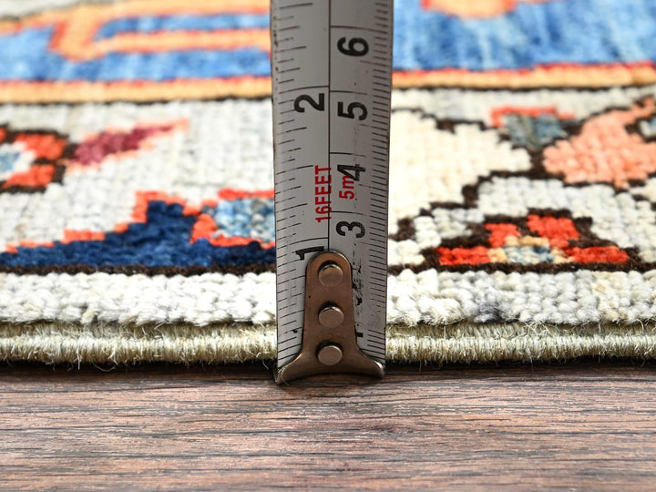 2'6" x 8'1" New Hand Knotted Grey Wool Runner Oriental Rug - MOA1021069